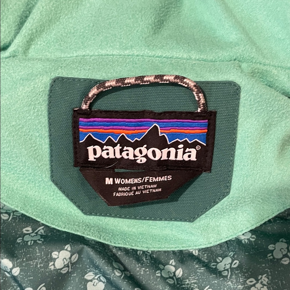 Patagonia women’s bivy hooded vest arbor green mustard size medium - Picture 4 of 8